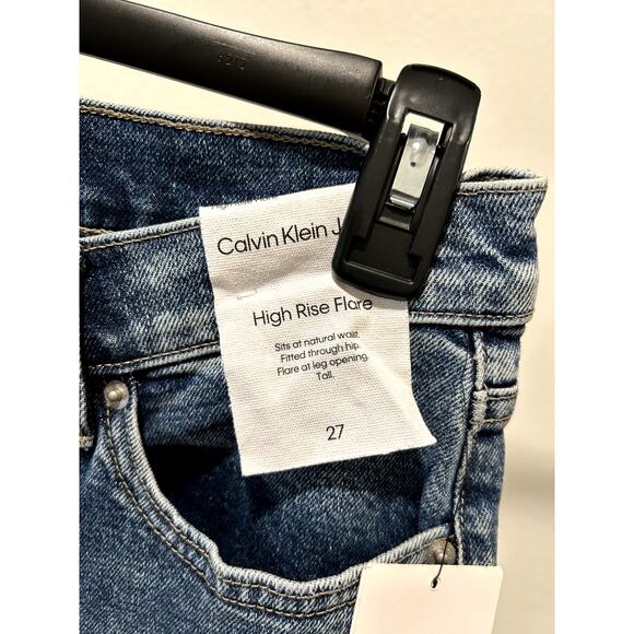 Calvin Klein Jeans Women's High-Rise Stretch Flare Marrakech Size 27 Denim New - Picture 3 of 7